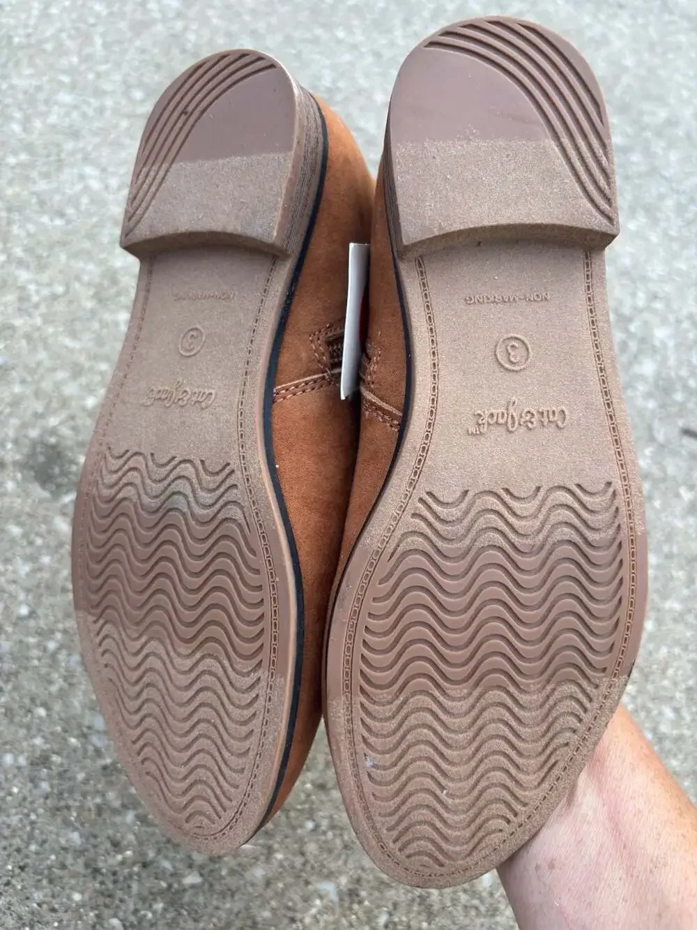 Cat & Jack Girls Cognac Brown Suede Side Zip Ankle Booties Size 3